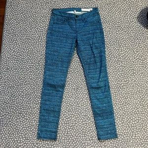Rag & Bone Blue Tweed Print Jeans